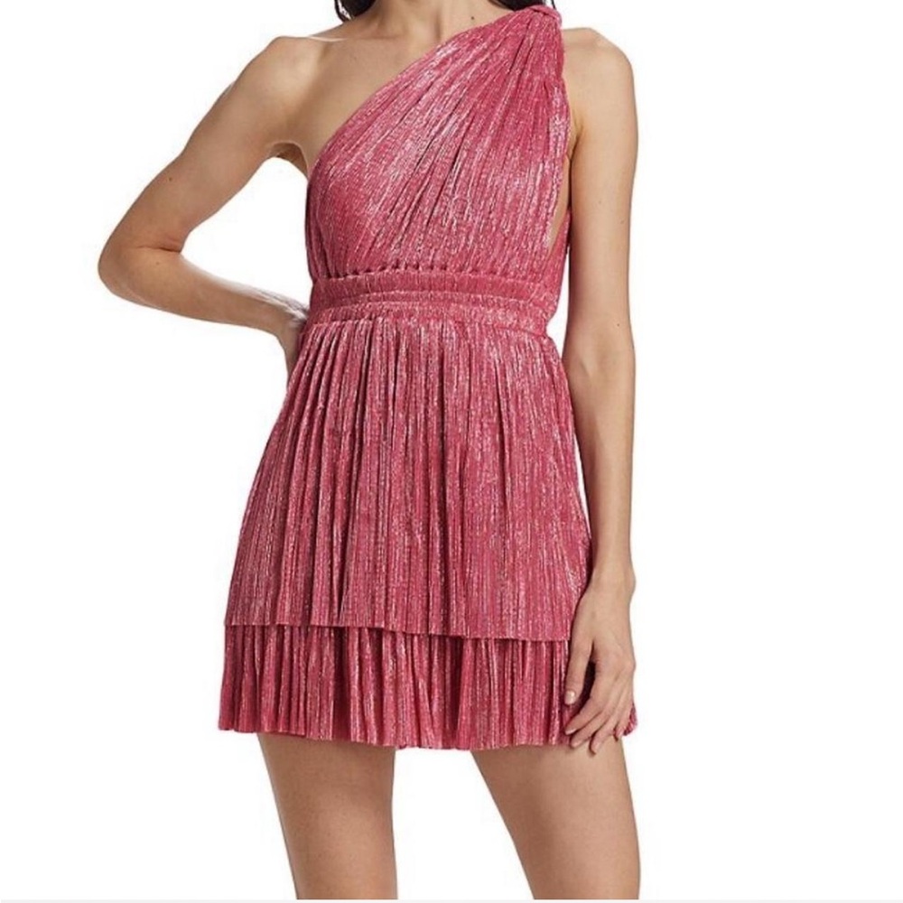 Sabina Musayev Chicago One-Shoulder Fuchsia Dress